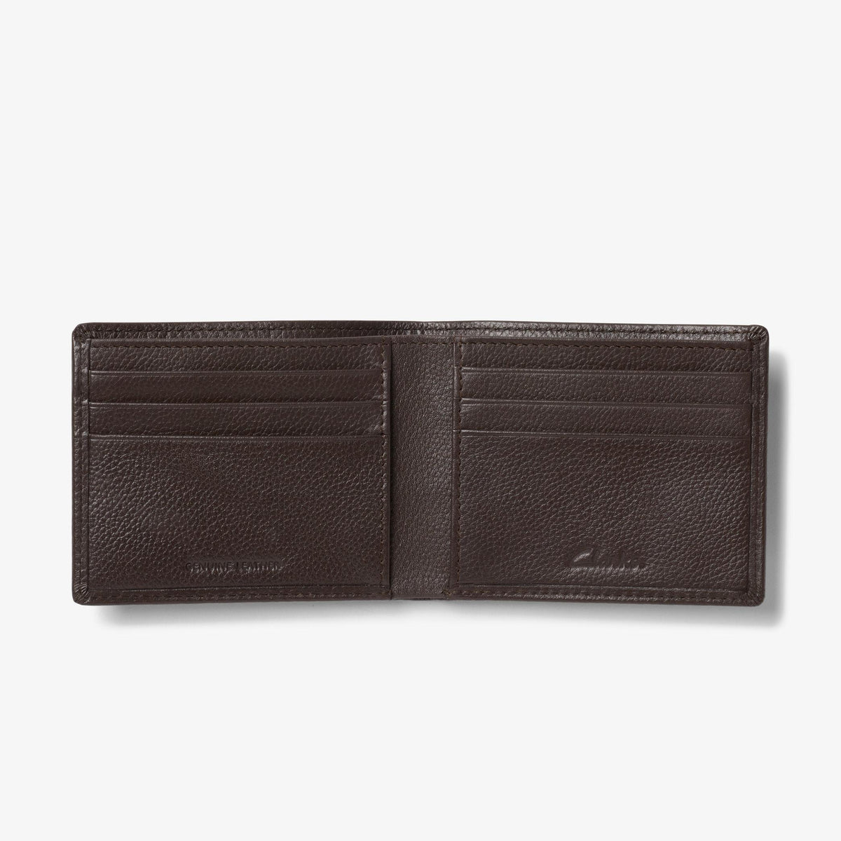 Pebbled Leather Slimfold Wallet Brown - US 8410