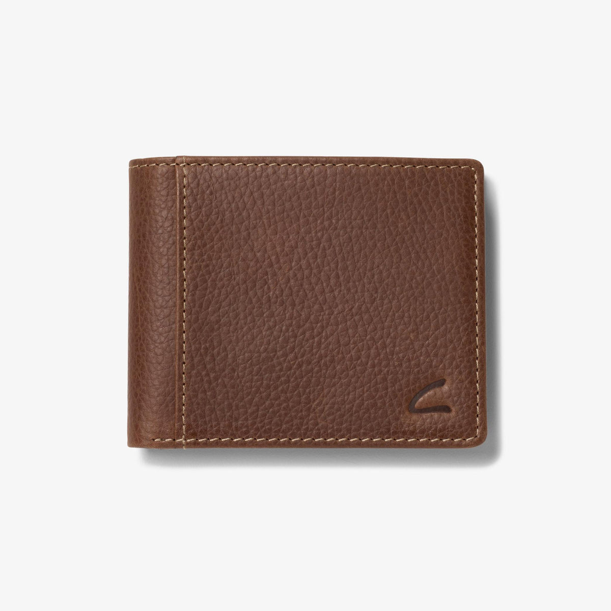 Pebbled Leather Slimfold Wallet Brown - US 0997