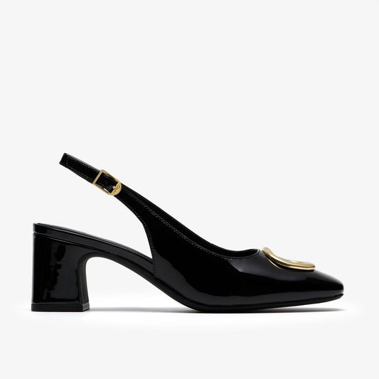 Fernie Sling Black Patent Leather - US 3333