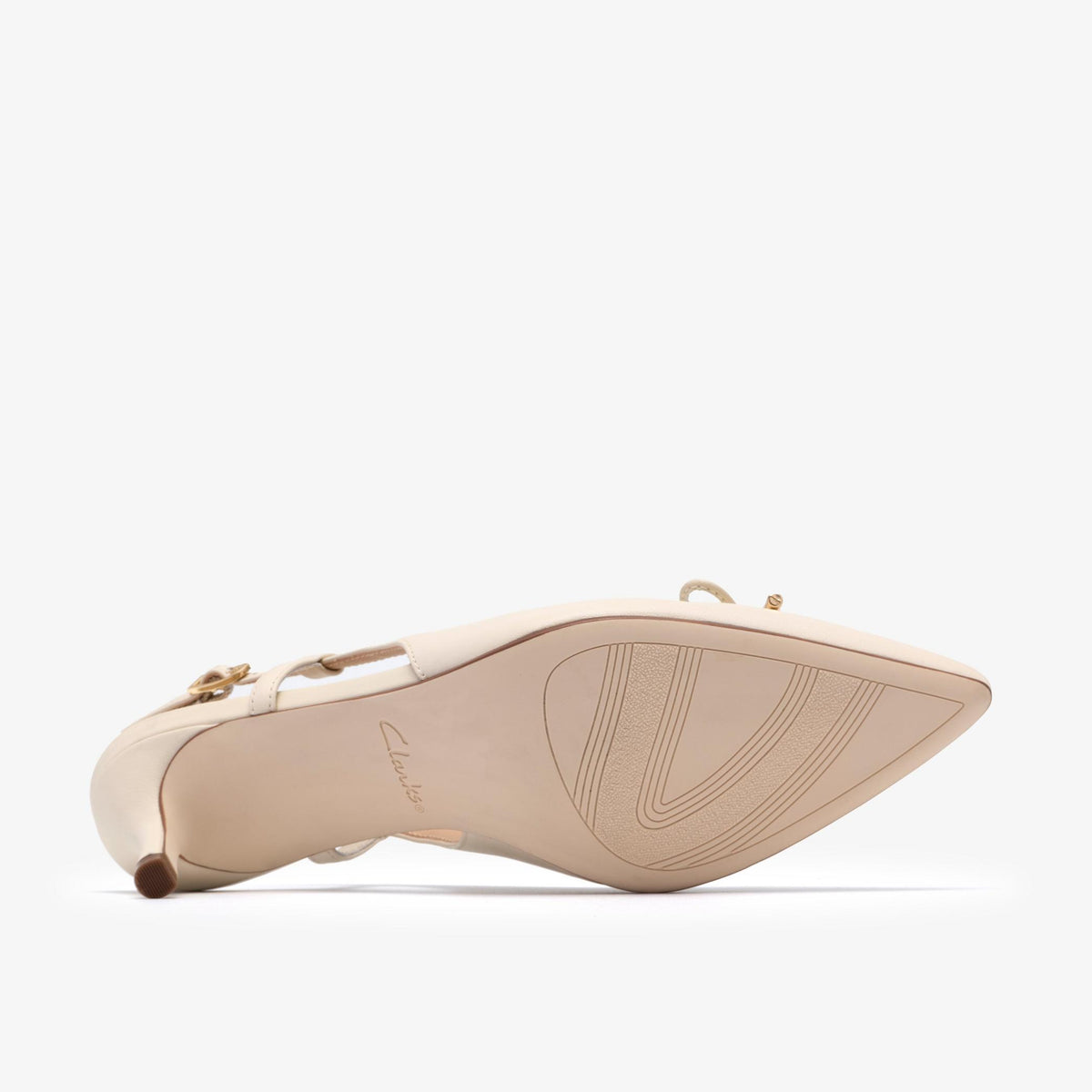 Zarey Bow Cream Leather - US 7438