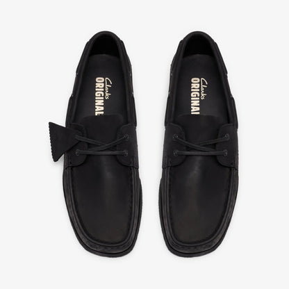 Godney Boat Black Leather - US 8848