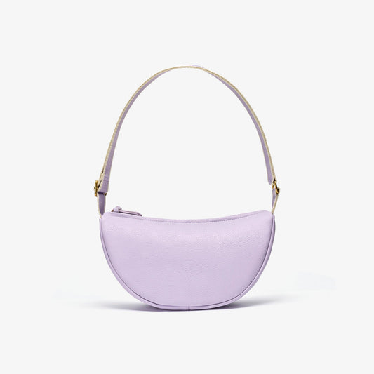 Leather Crescent Crossbody Bag Lilac - US 2892