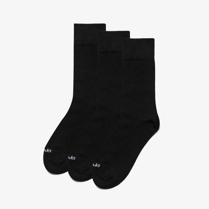 3 Pack Casual Crew Socks Black - US 6585