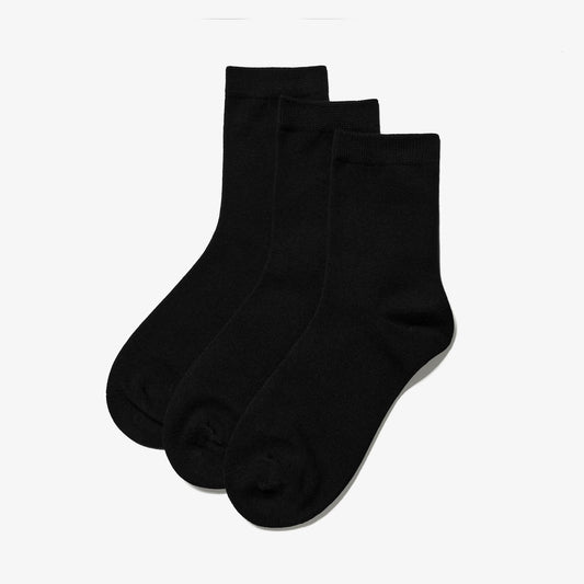 3 Pack Crew Sock Black - US 1161