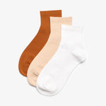 3 Pack Crew Socks Natural Combination - US 3786