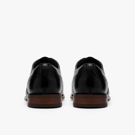 Bowburn Tip Shoes Black Leather - US 9716
