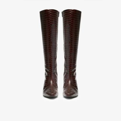 Edina Tall Brown Leather - US 7807